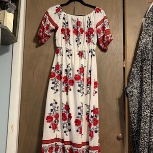 Off the Shoulder MIDI Dress